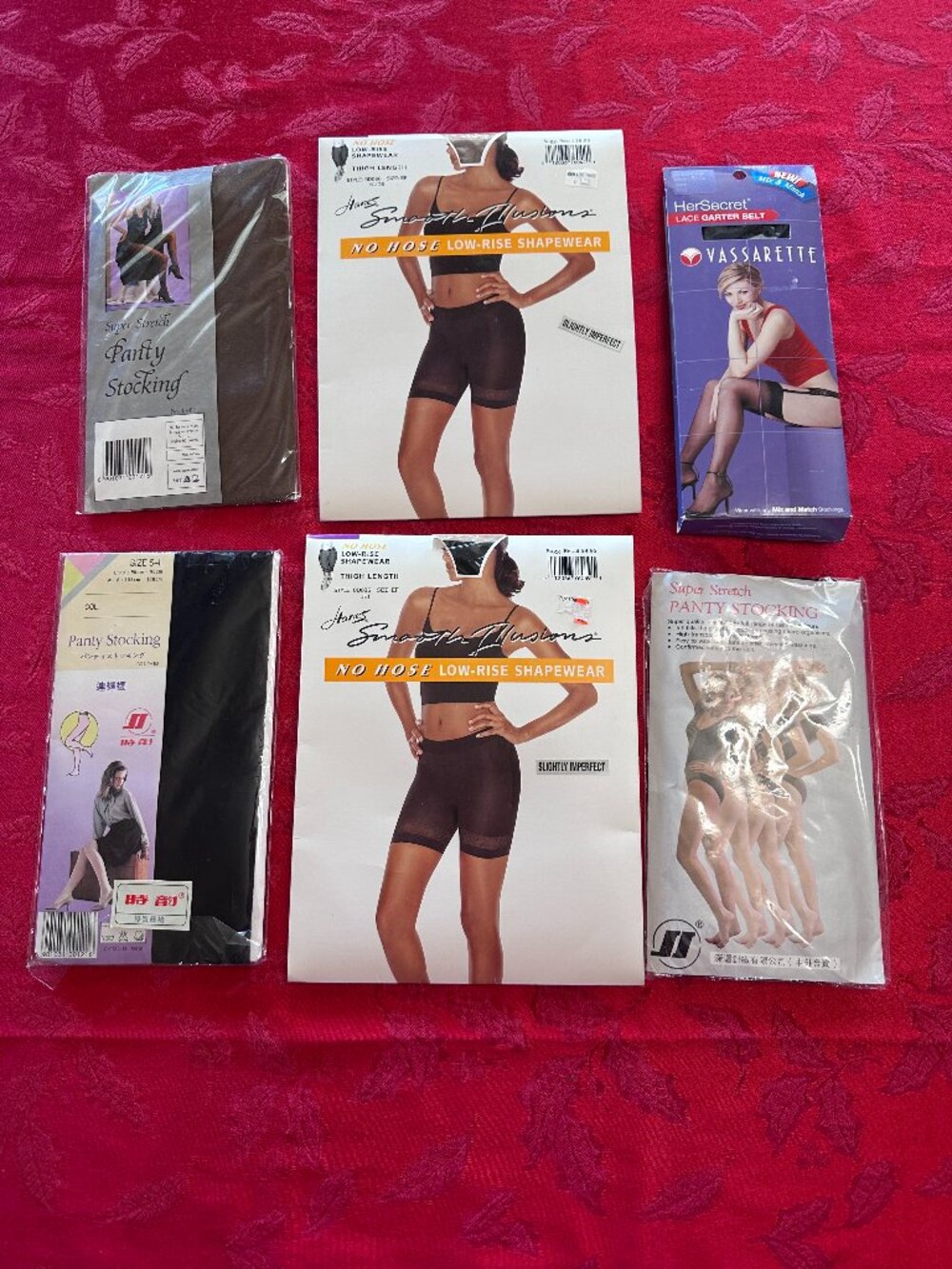 Lot 6 Vintage Hosiery NIP Hanes Smooth Illusions Vassarette Pantyhose Stockings